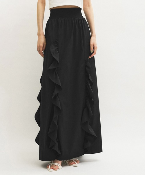 【完売品】ADAM ET ROPE' ニットフリルスカート シアーフリルスカート（スカート）｜ADAM ET ROPE