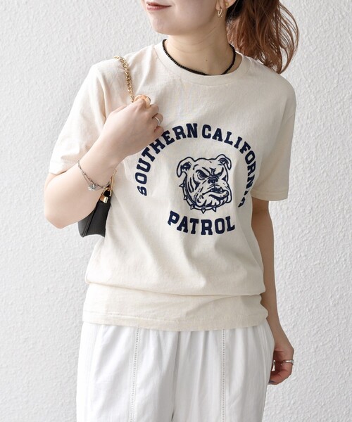 MIXTA(ミクスタ)の「Mixta:〈洗濯機可能〉アニマル ロゴ ショート スリーブ TEE(Tシャツ/カットソー・レディース・ブルー/ナチュラル/ライトグレー/ダークグレー・ONE SIZE)」の22枚目の写真