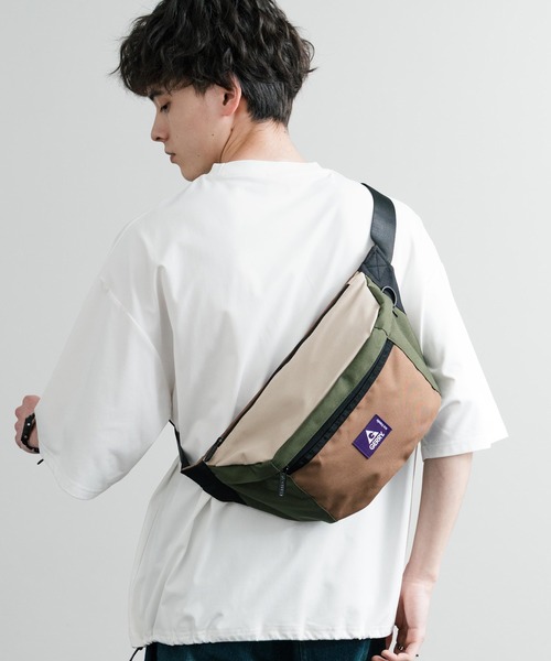 GERRY(ジェリー)の「GERRY ジェリー 撥水加工 E/Fウエストバッグ ワンポイントロゴ大容量ボディバッグ(ボディバッグ/ウエストポーチ・メンズ・マルチ/ベージュ/チャコールグレー/ブラック・FREE)」の14枚目の写真