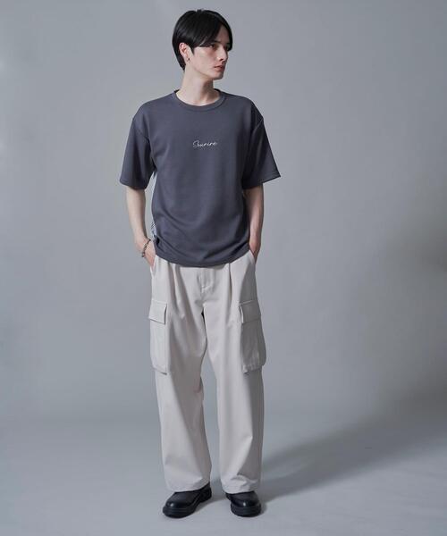 BROWNY(ブラウニー)の「BROWNY/シャツドッキングT(Tシャツ/カットソー・メンズ・ホワイト/チャコールグレー・MEDIUM/LARGE)」の4枚目の写真