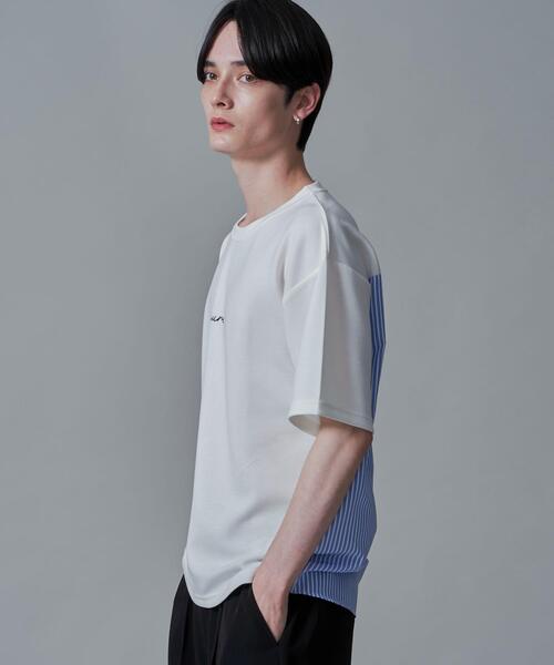 BROWNY(ブラウニー)の「BROWNY/シャツドッキングT(Tシャツ/カットソー・メンズ・ホワイト/チャコールグレー・MEDIUM/LARGE)」の11枚目の写真