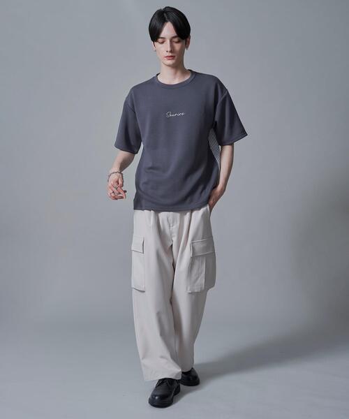BROWNY(ブラウニー)の「BROWNY/シャツドッキングT(Tシャツ/カットソー・メンズ・ホワイト/チャコールグレー・MEDIUM/LARGE)」の19枚目の写真