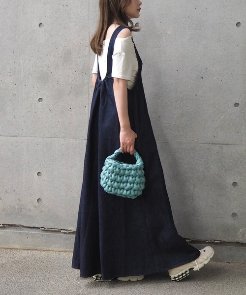 ウールリッチWOOLRICH★デニムジャンパースカート タックワンピースAライン WOOLRICH - ウールリッチWOOLRICH☆デニムジャンパースカート
