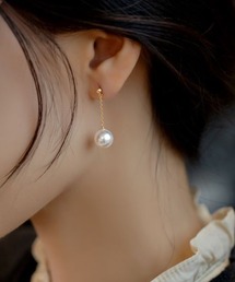 YU-KA:ドロップパールピアス drop Pearl pierce