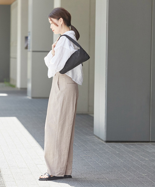 追加》LINENワイドタックパンツ（その他パンツ）｜journal