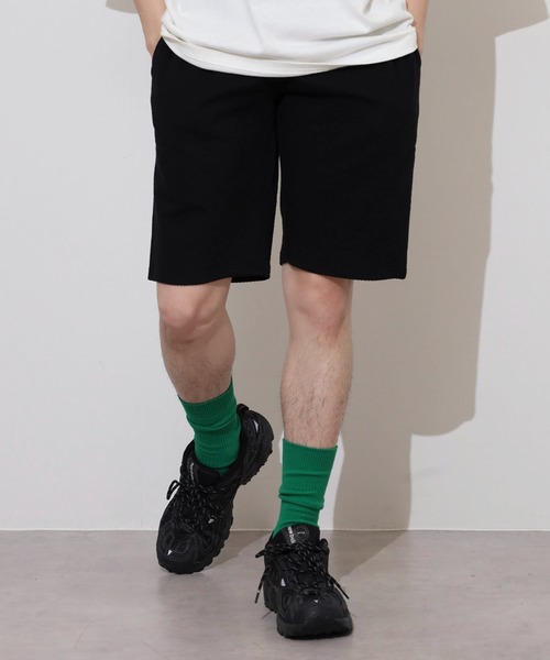 FUNALIVE(ファンアライブ)の「サッカー生地 無地 ハーフパンツ(チノパンツ・メンズ・ネイビー/ベージュ/ブラック/チャコールグレー/カーキ・LL/L/M)」の8枚目の写真