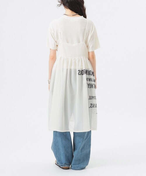 BEAMS BOY（ビームスボーイ）の「プリント メッシュ ワンピース（ワンピース・レディース・ネイビー/オフホワイト・ONE SIZE）」の12枚目の写真