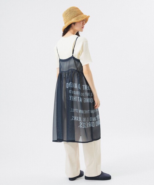 BEAMS BOY（ビームスボーイ）の「プリント メッシュ ワンピース（ワンピース・レディース・ネイビー/オフホワイト・ONE SIZE）」の21枚目の写真
