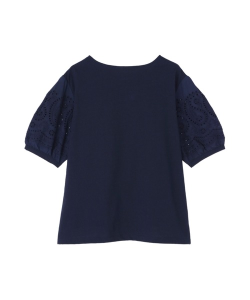 TOKYO SHIRTS(トウキョウシャツ)の「袖刺繍 半袖ブラウス(シャツ/ブラウス・レディース・ブラック/ネイビー/ベージュ・M/LL/L)」の20枚目の写真