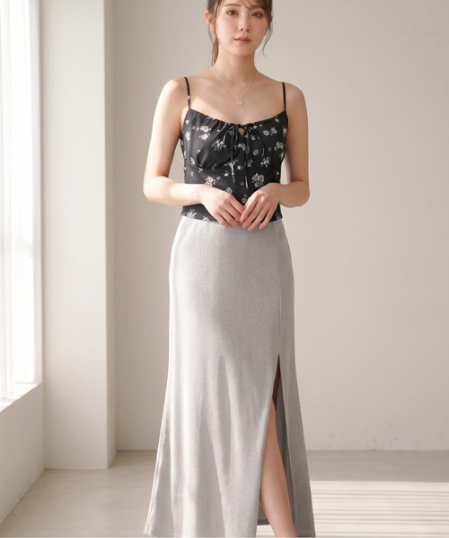 Per sist ence(パーシエンス)の「フラワープリントブラトップ/カップ付き(キャミソール・レディース・レッド/ブラック・ONE SIZE)」の11枚目の写真