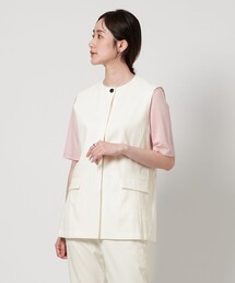 ユナイテッドアローズ　アイボリーベスト UNITED ARROWS(ユナイテッドアローズ) エアリー ドットジャ