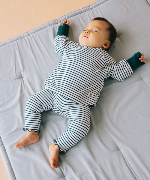 こども ビームス（コドモビームス）の「ベビー テレコ リブ レギンス 2025FW（60～90cm）（その他パンツ・キッズ・レッド/グリーン/グリーン系その他・80-90/60-70）」の6枚目の写真