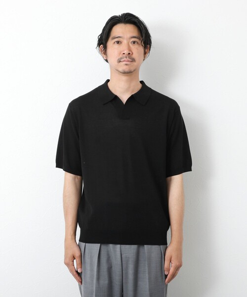 セール】《PIMA COTTON》成型半袖 NSN スキッパーニット