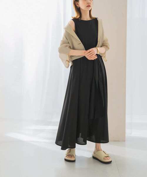 URBAN RESEARCH ROSSO WOMEN（アーバンリサーチ　ロッソ）の「リネン混リボンドレス（ワンピース・レディース・オレンジ/ブラック/ブルー・FREE）」の11枚目の写真