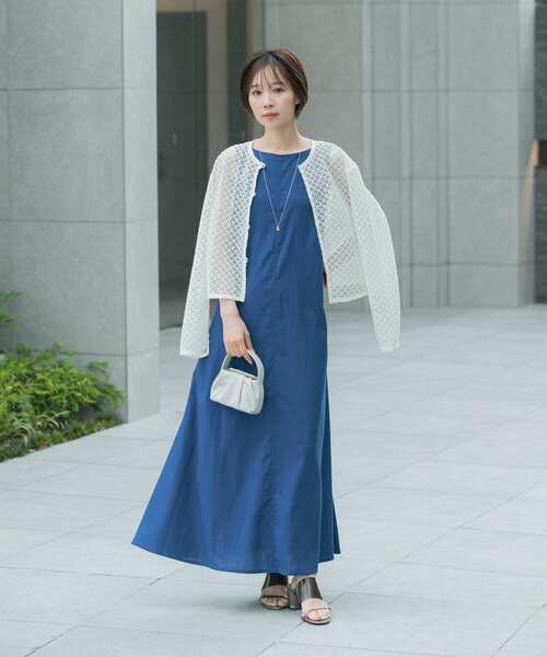 URBAN RESEARCH ROSSO WOMEN（アーバンリサーチ　ロッソ）の「リネン混リボンドレス（ワンピース・レディース・オレンジ/ブラック/ブルー・FREE）」の13枚目の写真