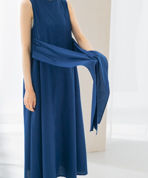 URBAN RESEARCH ROSSO WOMEN（アーバンリサーチ　ロッソ）の「リネン混リボンドレス（ワンピース・レディース・オレンジ/ブラック/ブルー・FREE）」の22枚目の写真