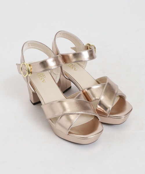 ASTORIA ODIER（アストリアオディール）の「厚底クロスサンダル（サンダル・レディース・ベージュ/ゴールド/アイボリー/ブラック・MEDIUM/LARGE/SMALL）」の6枚目の写真