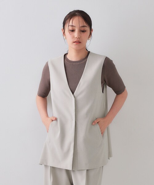 【こなれSETUP/洗える】スラブオックス Vネックジレ JOURNAL STANDARD（ジャーナルスタンダード）の「スラブオックス