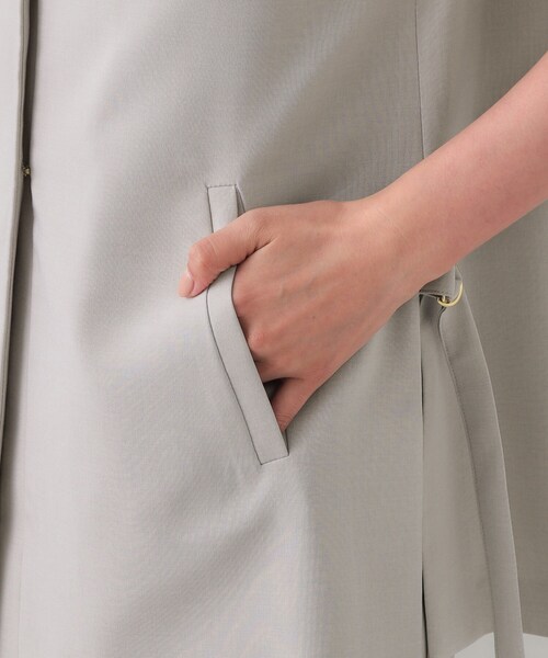 OPAQUE.CLIP（オペークドットクリップ）の「ストレッチVネックジレ/セットアップ対応【UV/接触冷感/洗濯機洗い可/抗ピル】（ベスト・レディース・ブラック/ライトグレー・38/40/42）」の7枚目の写真