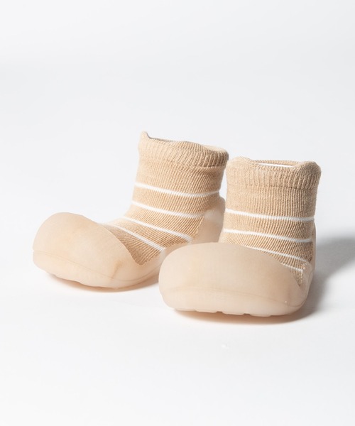 Attipas(アティパス)の「ATTIPAS See Through Bear Bamboo アティパス バンブー ベビーシューズ(ベビーシューズ/ベビーソックス・キッズ・ベージュ/スカイブルー・4.5/5.5/6.5/3.5)」の2枚目の写真