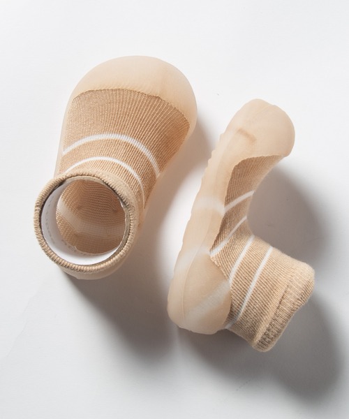 Attipas(アティパス)の「ATTIPAS See Through Bear Bamboo アティパス バンブー ベビーシューズ(ベビーシューズ/ベビーソックス・キッズ・ベージュ/スカイブルー・4.5/5.5/6.5/3.5)」の7枚目の写真