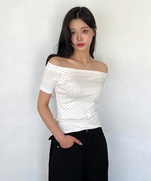 【関税込】 オフショルダーTシャツ - ホワイト オフショルダー ホワイト Tシャツ/Lサイズ - メルカリ