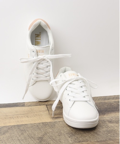 EDWIN(エドウィン)の「EDWIN 軽量スニーカー(スニーカー・レディース・ホワイト×ホワイト/ホワイト×ピンク・23cm/23.5cm/24.5cm/24cm)」の10枚目の写真