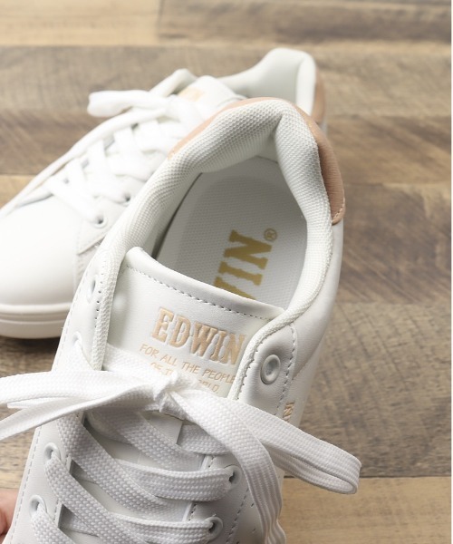 EDWIN(エドウィン)の「EDWIN 軽量スニーカー(スニーカー・レディース・ホワイト×ホワイト/ホワイト×ピンク・23cm/23.5cm/24.5cm/24cm)」の3枚目の写真