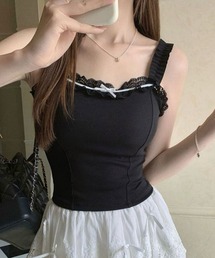 Dormiir（ドルミール）の「【Dormiir】カップ付きリボンレースキャミソール（キャミソール）」