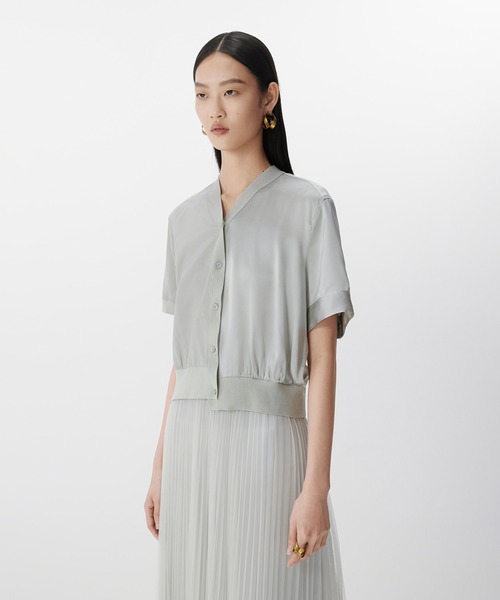 セール】Dual Texture Elegance Cardigan / エレガンス