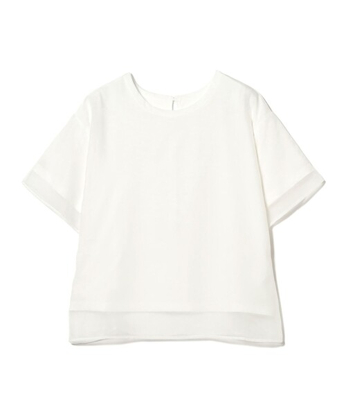 Ray BEAMS（レイビームス）の「オーガンジー レイヤード Tシャツ（Tシャツ/カットソー・レディース・ホワイト/ブラック・ONE SIZE）」の11枚目の写真
