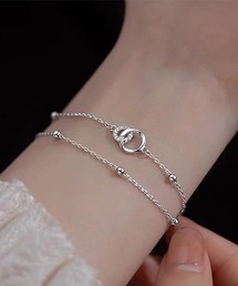 WARAIJOGO（ワライジョウゴ）の「二連チェーンモチーフブレスレット(LEY)（ブレスレット）」