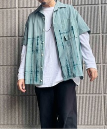 meagratia（メアグラーティア）の「Hand-dyed open collar SH（シャツ/ブラウス）」