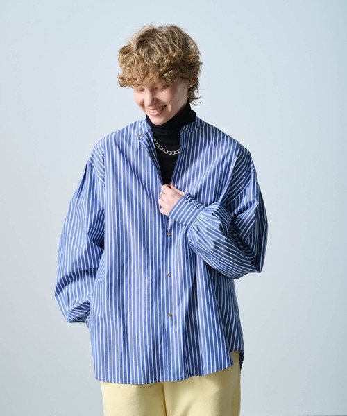 kha:ki（カーキ）の「「KHA:KI / カーキ」GOLD DOT SHIRT（シャツ/ブラウス・レディース・ネイビー/ホワイト/ライトオレンジ系1/サックスブルー/ブラック・2/1）」の3枚目の写真