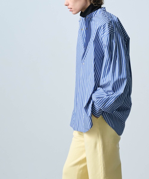 kha:ki（カーキ）の「「KHA:KI / カーキ」GOLD DOT SHIRT（シャツ/ブラウス・レディース・ネイビー/ホワイト/ライトオレンジ系1/サックスブルー/ブラック・2/1）」の8枚目の写真