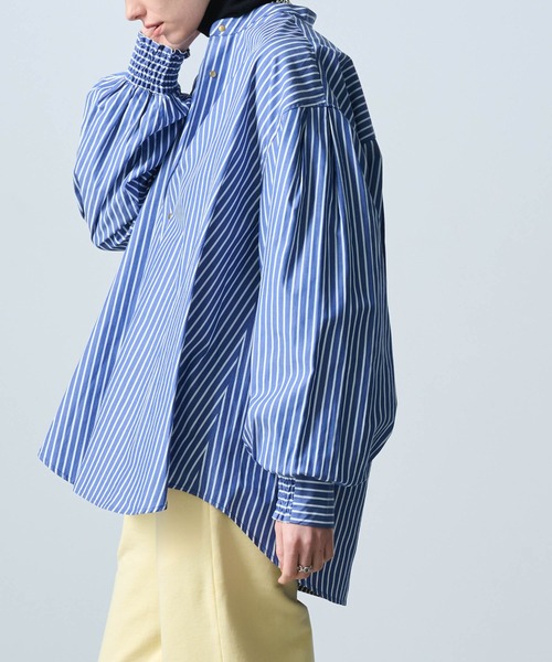 kha:ki（カーキ）の「「KHA:KI / カーキ」GOLD DOT SHIRT（シャツ/ブラウス・レディース・ネイビー/ホワイト/ライトオレンジ系1/サックスブルー/ブラック・2/1）」の10枚目の写真