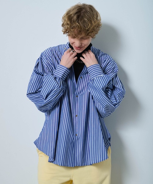 kha:ki（カーキ）の「「KHA:KI / カーキ」GOLD DOT SHIRT（シャツ/ブラウス・レディース・ネイビー/ホワイト/ライトオレンジ系1/サックスブルー/ブラック・2/1）」の14枚目の写真