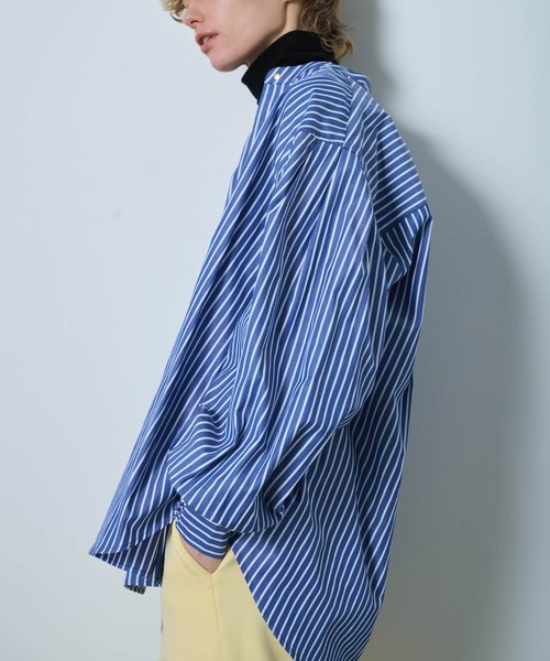 kha:ki（カーキ）の「「KHA:KI / カーキ」GOLD DOT SHIRT（シャツ/ブラウス・レディース・ネイビー/ホワイト/ライトオレンジ系1/サックスブルー/ブラック・2/1）」の15枚目の写真