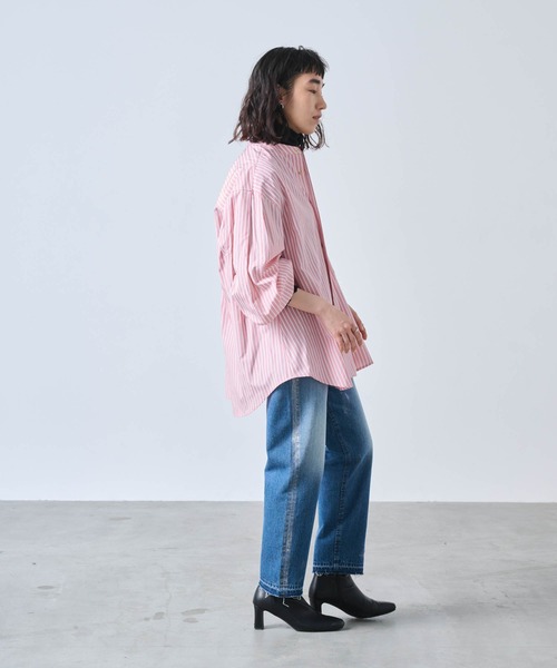 kha:ki（カーキ）の「「KHA:KI / カーキ」GOLD DOT SHIRT（シャツ/ブラウス・レディース・ネイビー/ホワイト/ライトオレンジ系1/サックスブルー/ブラック・2/1）」の21枚目の写真