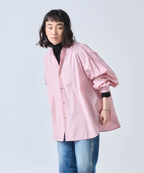 kha:ki（カーキ）の「「KHA:KI / カーキ」GOLD DOT SHIRT（シャツ/ブラウス・レディース・ネイビー/ホワイト/ライトオレンジ系1/サックスブルー/ブラック・2/1）」の22枚目の写真