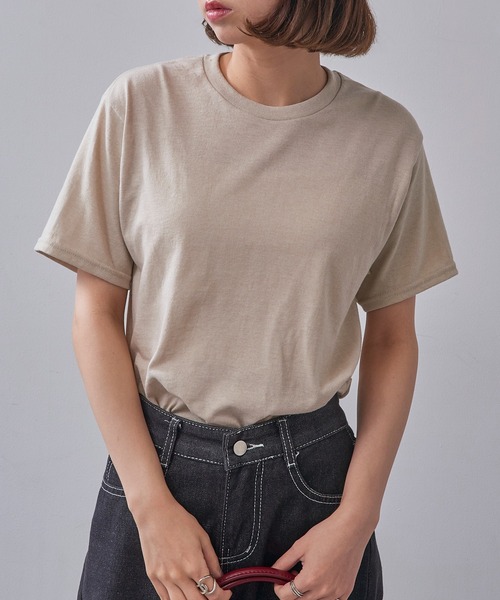 JERZEES(ジャージーズ)の「【JERZEES】5.4 oz. DRI-POWER 50/50 T-Shirt 半袖 無地 Tシャツ 29M-O VTS(Tシャツ/カットソー・レディース・アッシュ/ヘザーグレー/ブラック/ネイビー/ダークベージュ/サンドベージュ/ホワイト/ブラック系1・S/M/L/XL)」の7枚目の写真