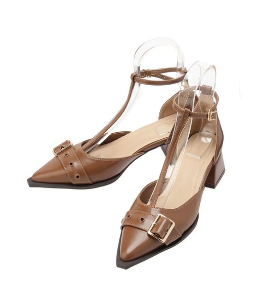dazzlin（ダズリン）の「Tストラップベルトパンプス（パンプス・レディース・ボルドー/キャメル/ブラック・MEDIUM/LARGE）」の3枚目の写真