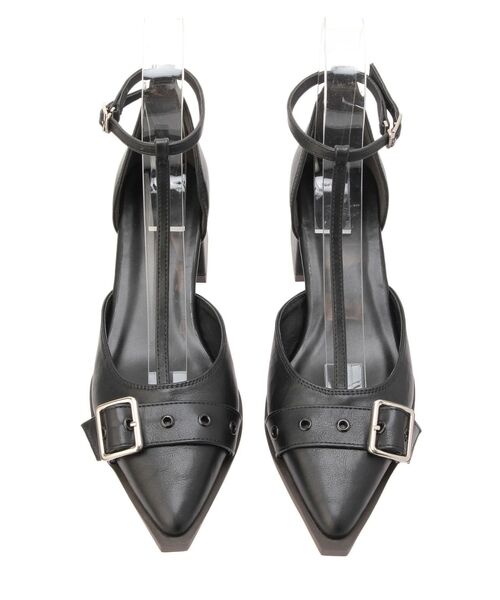 dazzlin（ダズリン）の「Tストラップベルトパンプス（パンプス・レディース・ボルドー/キャメル/ブラック・MEDIUM/LARGE）」の6枚目の写真