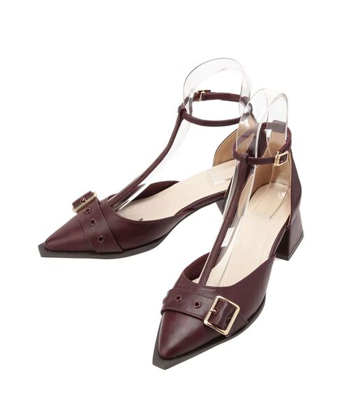 dazzlin（ダズリン）の「Tストラップベルトパンプス（パンプス・レディース・ボルドー/キャメル/ブラック・MEDIUM/LARGE）」の12枚目の写真
