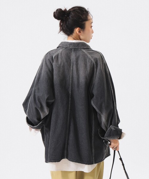 完売品!!　BEAMS BOY デニムカバーオール　ブラック BEAMS BOY（ビームス ボーイ）【別注】BIGMAC / フェイド