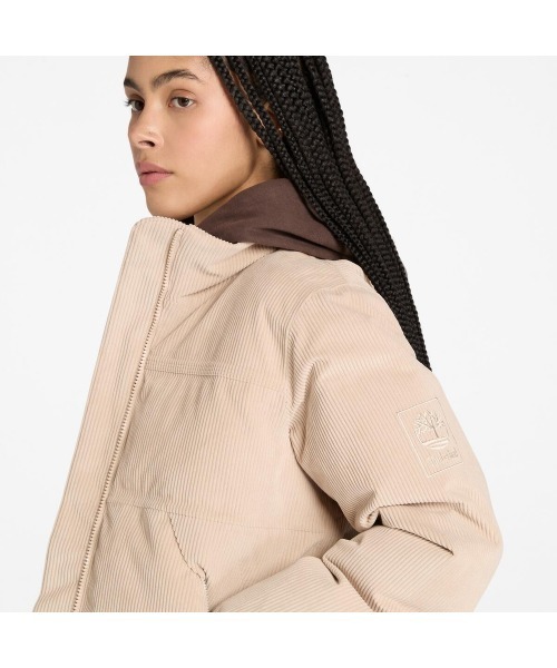 Timberland(ティンバーランド)の「ウォータープルーフ コーデュロイ パファー ジャケット レディース(ダウンジャケット/コート・レディース・ライトピンク・LARGE/MEDIUM/SMALL)」の3枚目の写真