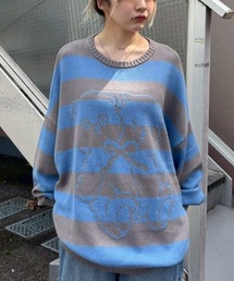 TWIN BEAR BORDER ニット