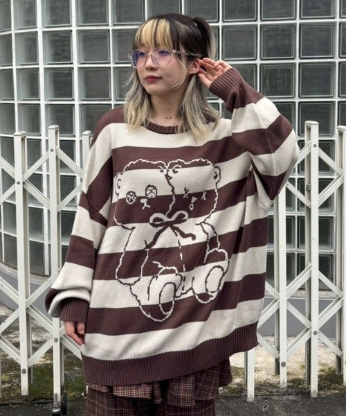 Candy Stripper ブラック ニット セーター サイズ2 Candy Stripper（キャンディーストリッパー） ニット セーター 95 KNIT