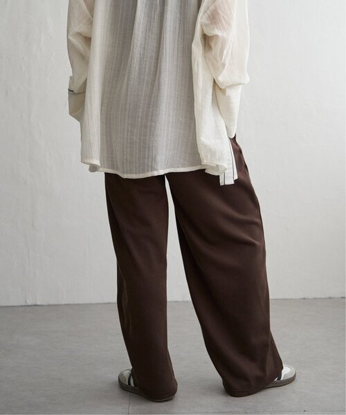 VENCEEXCHANGE（ヴァンスエクスチェンジ）の「ミニ裏毛ライン入りカーブパンツ（スウェットパンツ・レディース・ブラック/杢グレー/ブラウン・FREE）」の14枚目の写真