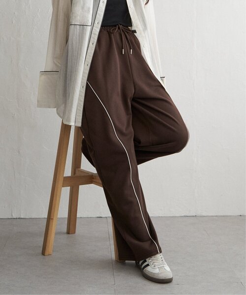 VENCEEXCHANGE（ヴァンスエクスチェンジ）の「ミニ裏毛ライン入りカーブパンツ（スウェットパンツ・レディース・ブラック/杢グレー/ブラウン・FREE）」の19枚目の写真